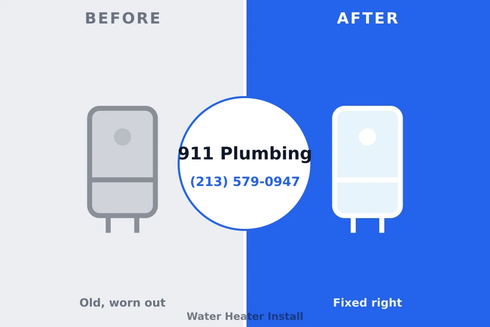 Before and after: plumbing repair Stewart Manor, NY